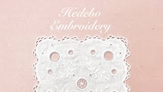 Hand Embroidery White Work Doily Making Hedebo Embroidery Square Doily [upl. by Ynej]