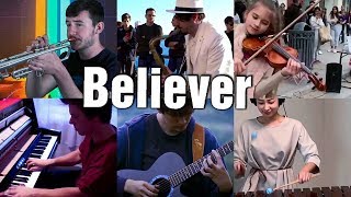 Who Played It Better Believer by Imagine Dragons trumpet sax violin piano guitar or marimba [upl. by Yelsnya254]