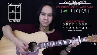 Dusk Till Dawn Guitar Cover Acoustic  Zayn Feat Sia 🎸 Tabs  Chords [upl. by Yecal596]