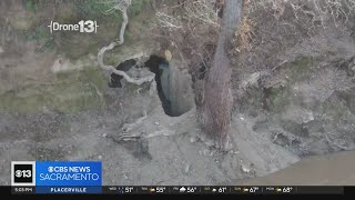 More caves created by homeless located along Tuolumne River [upl. by Tad]