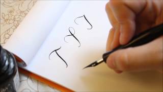 The Letter T  Basic Calligraphy Tutorial [upl. by Santini928]