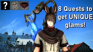 8 Quests that gives you UNIQUE glams in FFXIV [upl. by Cornish]