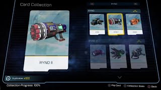 Ratchet amp Clank 2016  EPILOGUE  100 Holo Cards Ryno Card Weapon Upgrades amp MAX Bolt Limit [upl. by Allets662]