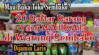 Barang Yang Wajib Ada di Warung Sembako Saat Memulai Usaha Toko Sembako [upl. by Elysee]