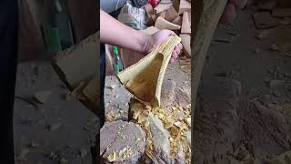 Grain bagging wood funnel making process Good tools and machinery can increase work efficiency [upl. by Naujad209]