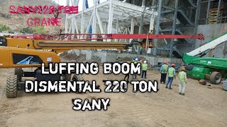 Luffing boom Dismental 220 ton sany crane [upl. by Gridley513]