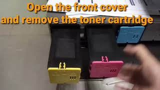 How to Eject or remove toner cartridge Sharp MXM4070MX3050N3550N4050NMX3060N3560N4060N [upl. by Sabba]