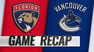 Eriksson Markstrom lead Canucks past Panthers 51 [upl. by Ilil]