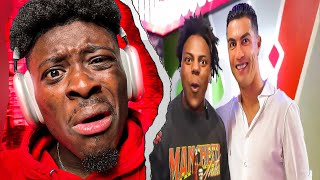 Oh hell Nahh 😮  iShowSpeed Meets Ronaldo In America 🤣 REACTION [upl. by Doubler43]