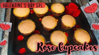 Rose Cupcakes recipe in tamil  Trending Rose milk cake  rose essence cake recipe with Egg  OTG [upl. by Debo]