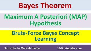 Naive Bayes Theorem  Maximum A Posteriori Hypothesis  MAP Brute Force Algorithm by Mahesh Huddar [upl. by Vories]