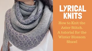 How to Knit the Aster Stitch Tutorial with Lyrical Knits [upl. by Ellehcit]