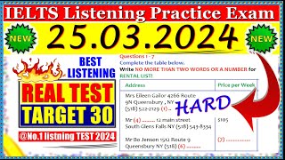 IELTS LISTENING PRACTICE TEST 2024 WITH ANSWERS  25032024 [upl. by Hogen]