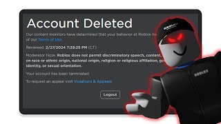 My Roblox Account was Terminated For NO REASON [upl. by Ekaj]