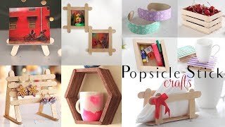 Top 10 DIY Popsicle Stick Craft Compilation  Craft Ideas  Home Decor [upl. by Duggan]