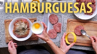 Cómo hacer Hamburguesas Caseras de Carne Vacuna  Receta fácil [upl. by Edasalof]