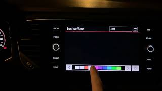 Attivazione Menu luci soffuse cambio colore 10\30 colori Volkswagen Troc  Tiguan  Golf [upl. by Sydalg]