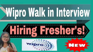 Wipro Walkin Interview 2024  Recruitment Drive for Freshers  Apply Now [upl. by Anenahs]