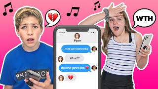 TIK TOK SONG LYRIC TEXT PRANK on my CRUSH funny REACTION 💔🥺 Piper Rockelle [upl. by Etteniotnna]