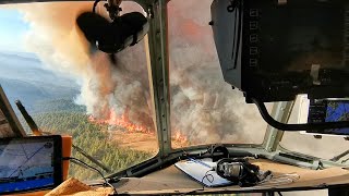 Evia Island Fire 2021  Aerial Firefighting Mil Mi8T Onboard camera [upl. by Brigida]