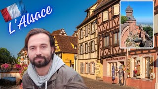 LAlsace en général ses marchés de noël à Strasbourg Riquewihr Colmar et le haut Koenigsbourg [upl. by Alcina253]