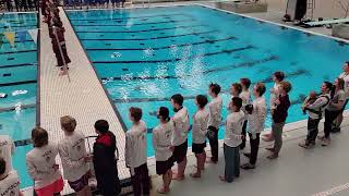 2022 ND State Boys Swimming and Diving Meet National Anthem 🇺🇸 [upl. by Cud]