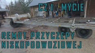 Remont przyczepy niskopodwoziowej POM ŚREM S2E97 [upl. by Mharba]