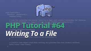 PHP Tutorial  64  Writing To a File [upl. by Figge]