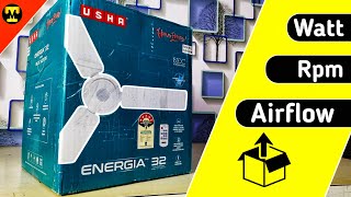 Usha Energia 32 Bldc Fan Unboxing amp All specifications Test [upl. by Odericus5]