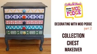 Decorating with Mod Podge How to Decoupage Furniture [upl. by Mcgrody]