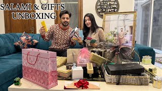 SHADI KI SALAMI amp GIFTS UNBOXING 😍  Itni Ziada Salami Hogai 😱 [upl. by Elpmid]