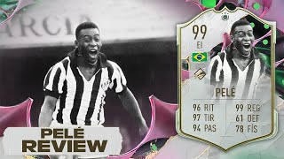 O REI PELÉ 👑 99 PELE FIFA 23 ICONO METAMORFO REVIEW [upl. by Leirza752]