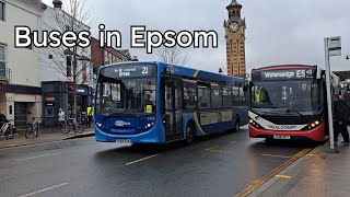 Buses in Epsom  140224 [upl. by Shipp]