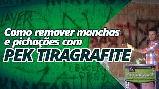 Como remover pichações e manchas e com Pek Tiragrafite [upl. by Einaej]