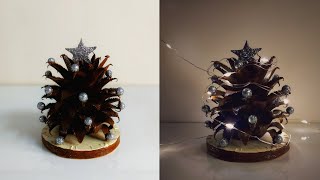 How to make a Christmas tree using pineapple crown  DIY Christmas tree  Christmas tree craft [upl. by Olimpia]