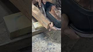 Making penny loafers asmr cuttingskills sharpknife handmade youtubeshorts satisfying artisan [upl. by Nayk]