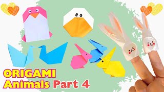 Origami Animals Compilation PART 4  Kompilasi Shorts Origami Hewan  How To Make Paper Animals Easy [upl. by Ical]