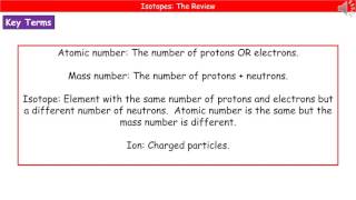 OCR Gateway A C122 Isotopes Summary [upl. by Mortimer]