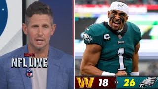 NFL LIVE  quotEagles are going to win the Super Bowlquot  Dan O reacts to Jalen Hurts beat Commanders [upl. by Asilanna157]