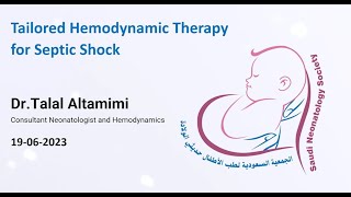 Tailored Hemodynamic Therapy for Septic Shock By Dr Tala AlTamimi [upl. by Adriena104]