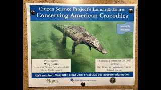 Conserving American Crocodiles w Willy Cotto  Citizen Scientist Project 2023 [upl. by Calandria]