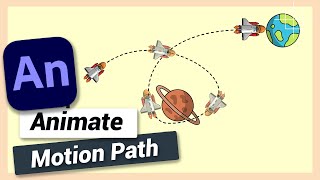 Move Object Along Path or Motion Path Animation  Adobe Animate CC Tutorial [upl. by Okoy]