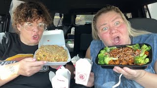 Crystal and Tammy eat Chinese food in California [upl. by Jayme]