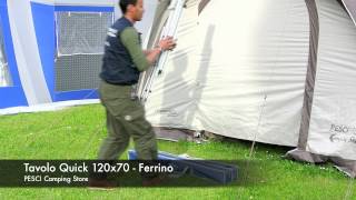 PESCI Camping Store  Tavolo Quick 120x70 Ferrino [upl. by Lindly]