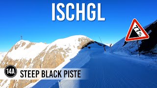 Skiing steep black piste 14a in Ischgl Samnaun [upl. by Will631]