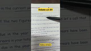 Salary Arrears rebate us 89 shorts salaryarrears rebate89 form10e [upl. by Paucker]