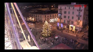 Primo giorno di ruota panoramica ecco Messina vista dallalto VIDEO [upl. by Maddeu]