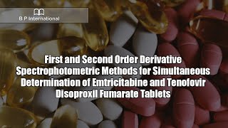 First and Second Order Derivative Spectrophotometric Methods for Simultaneous Determination [upl. by Cychosz]