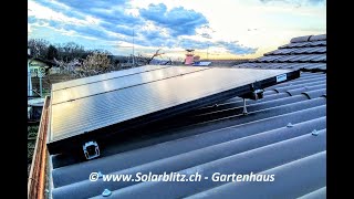 Photovoltaikmontage Stockschraube mit C Schiene Novotegra [upl. by Enelez]