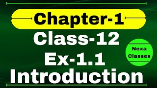 Introduction Chapter1  Relation amp Function  Class 12 Math Chapter1  Chapter1 Class12 Nexa Classes [upl. by Mendie729]